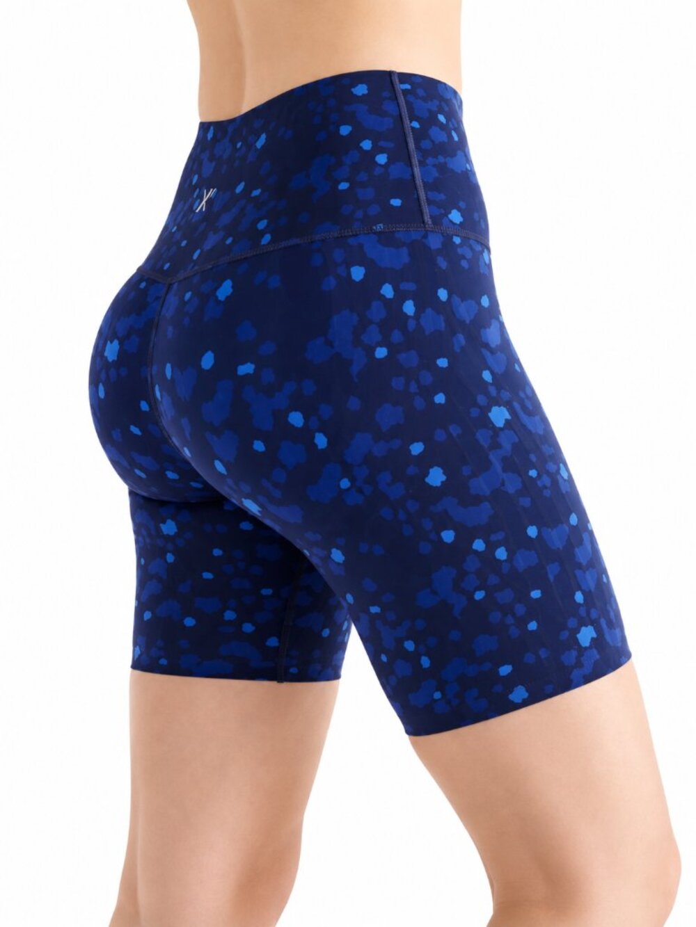 KNIX HiTouch High-Rise 7.5" Shorts Blue Dot XXXL 3XL Flat Seams Contouring Gym